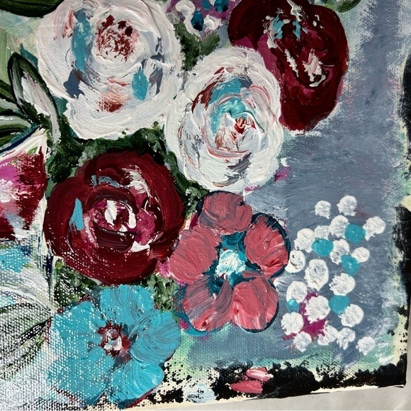 Abstract Blooms Impressionism 10 x 10” - Picture 3 of 13